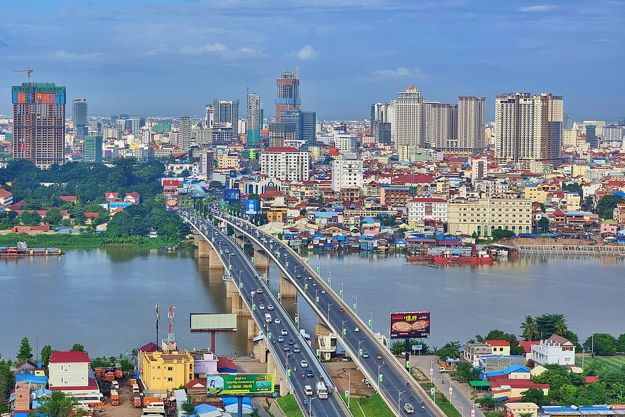 Phnom Penh city in Cambodia